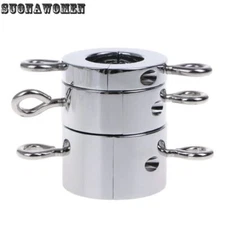 Magnetic Lock Metal Scrotum Ball Stretcher Weight Ring Restraint Stainles Steel
