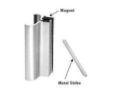 Brite Chrome Slip-On Handle For 3/16" or 1/4" for Frameless Pivot Door