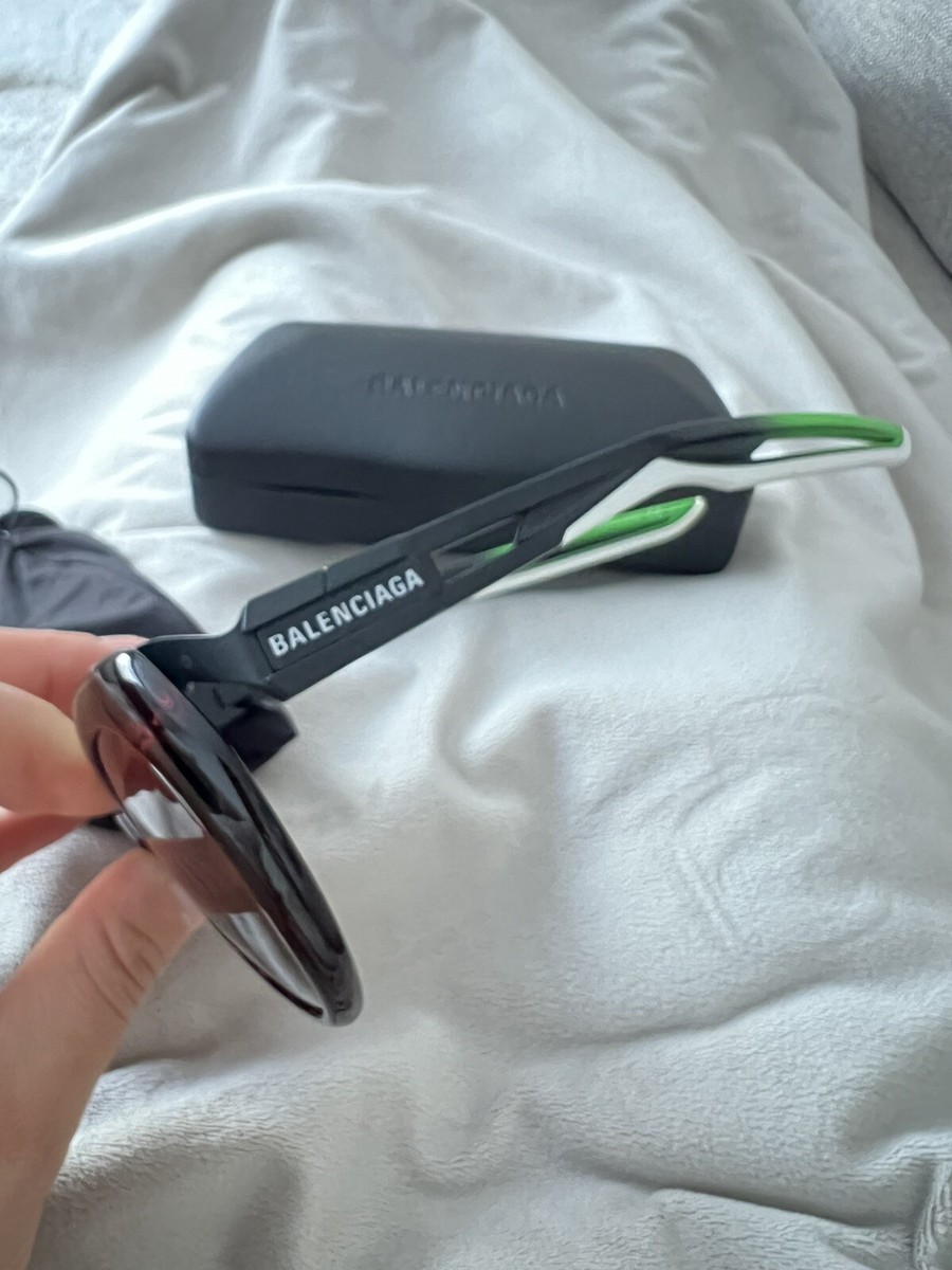 BALENCIAGA BB0024SA 002 Havana Brown/Green 56 mm Sunglasses BALENCIAGA BB0024SA 002 Havana Brown/Green 56 mm Sunglasses