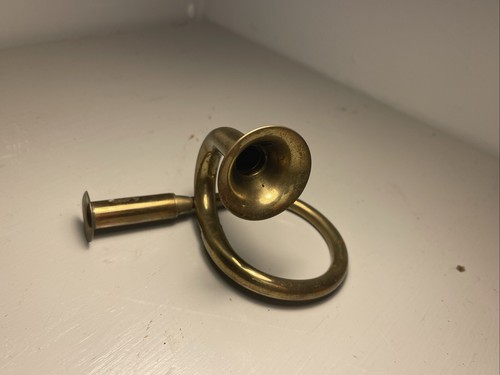 Solid brass Small Horn Actually Makes Sound made in India Holiday Decor 140  - Picture 2 of 8