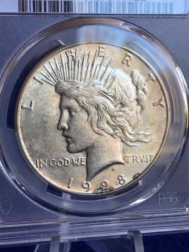 1928-S Peace Silver Dollar $1 *PCGS AU55 About Uncirculated* Solid Original Coin - Picture 3 of 4