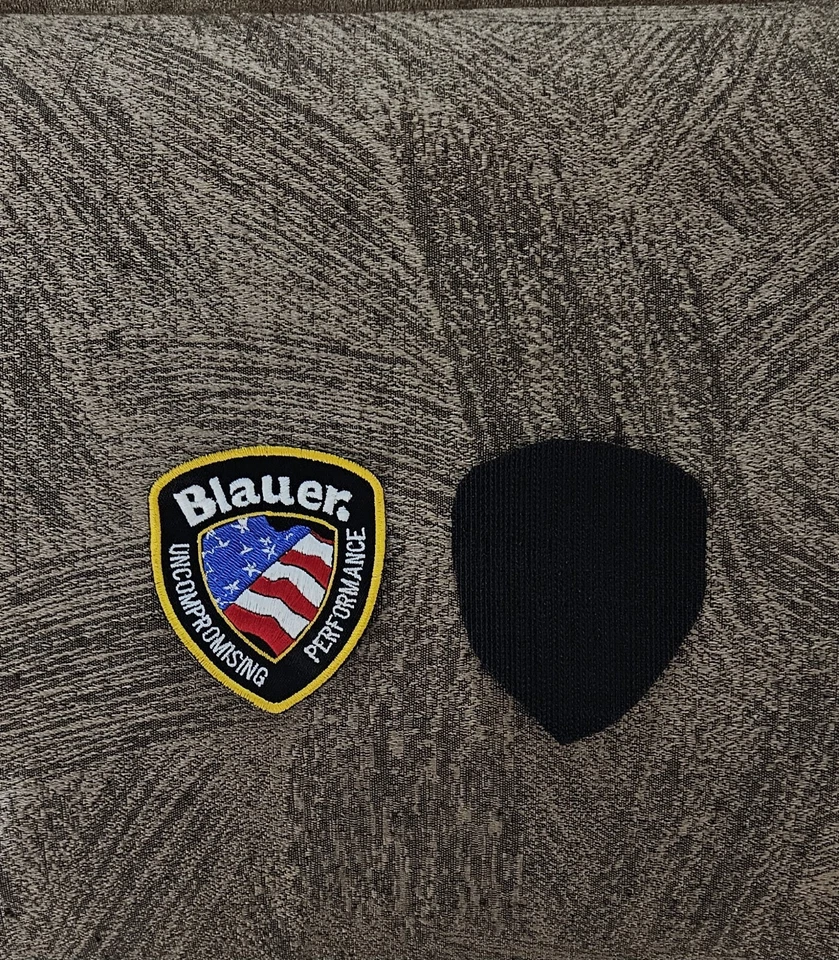 Patch Toppa Replica Blauer Ricamata con Velcro M.eF. cucito 8X6.5CM