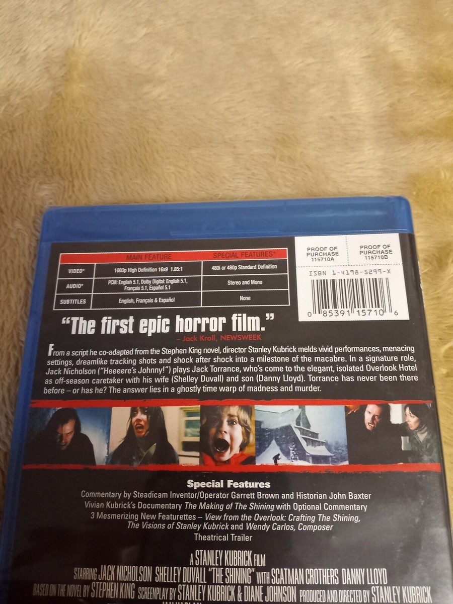 The Shining Blu-ray Special Edition Stanley Kubrick Jack Nicholson