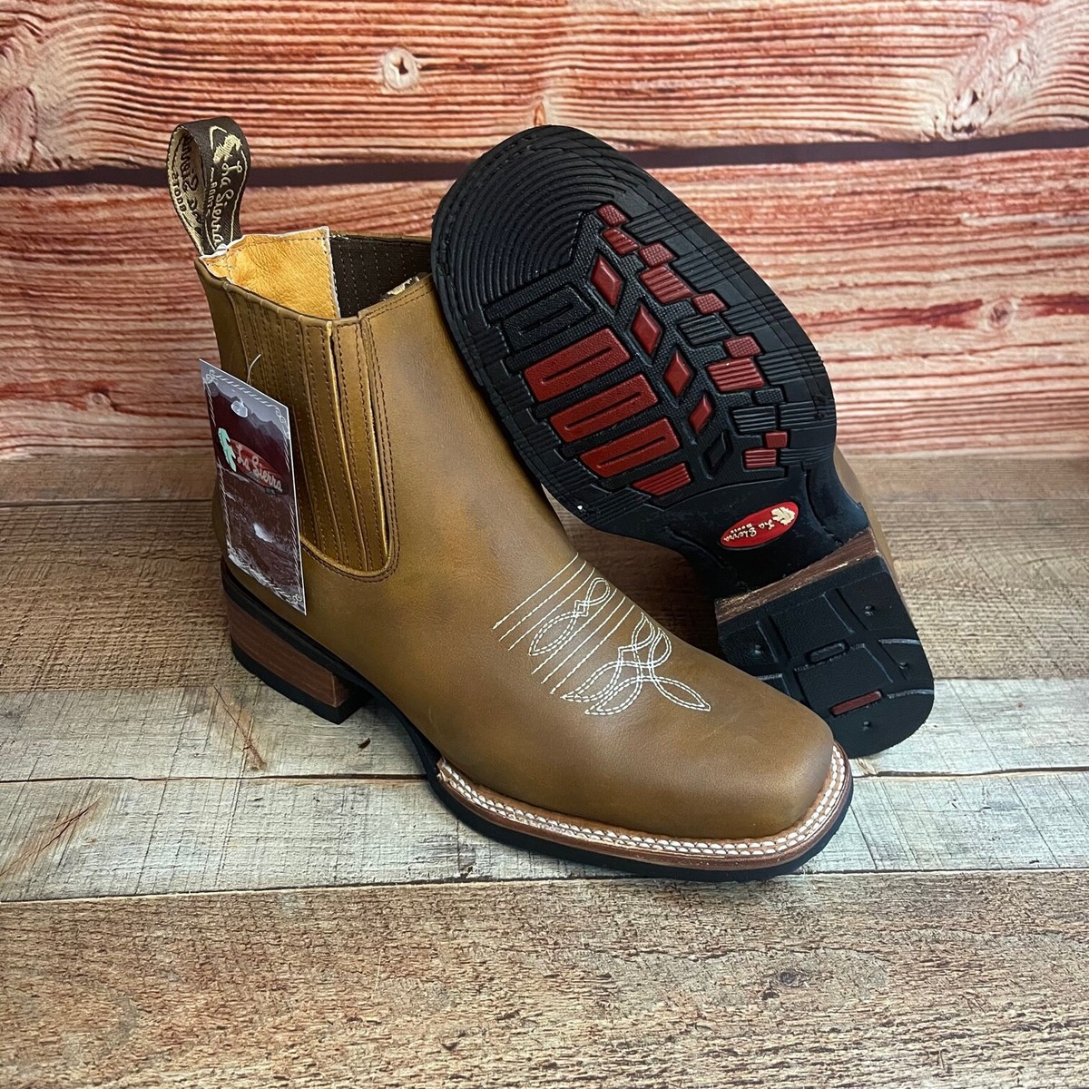 Men Western Cowboy Hazel Square Toe CHELSEA Ankle Boot  display picture 2