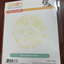 Simon Says Stamp Foil Plate Spiral Ball, S767