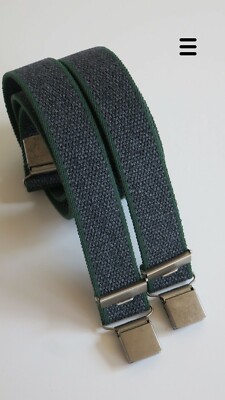 X-Hosenträger grau-grün sehr stabil und robust - handmade @ebel-heine