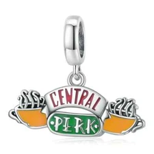FRIENDS CENTRAL PERK COFFEE HOUSE STERLING SILVER BRACELET CHARM BEAD PENDANT!