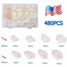 480PCS Electrical 2.8mm 2 3 4 6 Pin Wire Auto Connectors Term Set Motorcycle Car