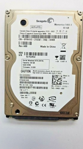 60 GB SATA Seagate Momentus ST960813AS 5400 RPM 2,5" interne Festplatte