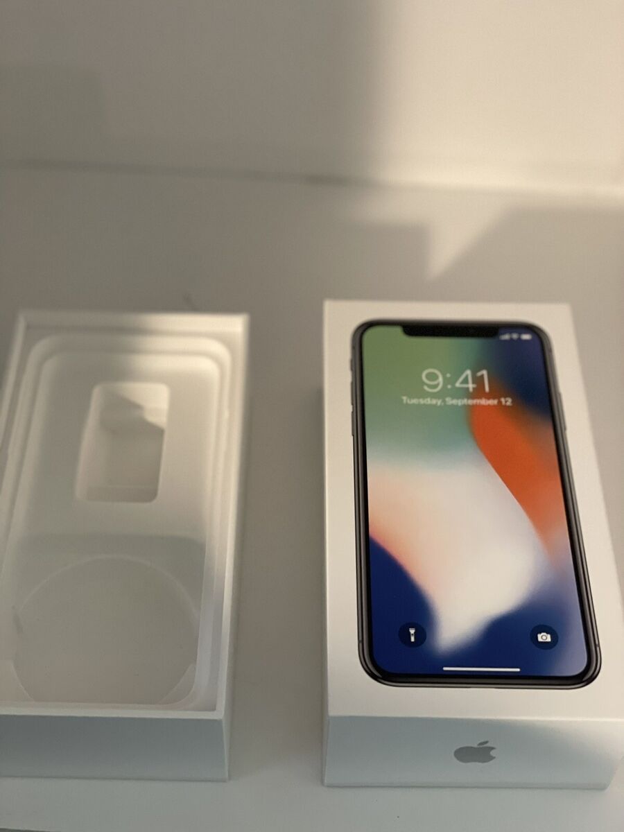 Apple iPhone X Silver 64 GB silver Original Empty Box Only Apple iPhone X Silver 64 GB silver Original Empty Box Only