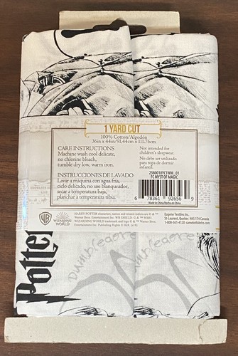 New Warner Brothers Fabric 100% Cotton in Harry Potter in 1 Yard - Picture 2 of 2