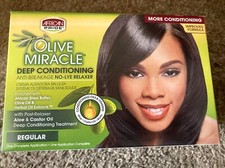Olive Miracle Deep Conditioning Anti-Breakage No-LYE RELAXER w Aloe Castor Oil