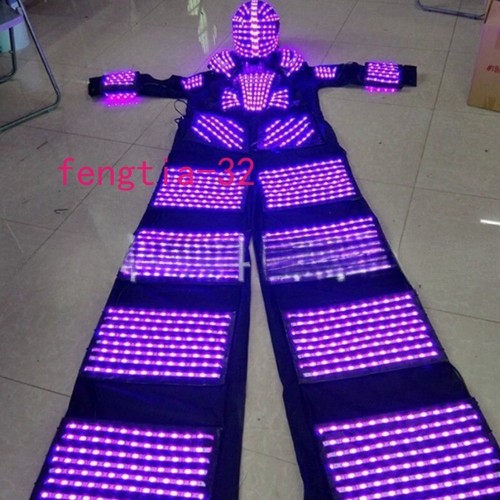 LED Roboter Cosplay Kostüm Anzug beleuchtet Tanzshow Party leuchtende Kleidung NEU - Bild 4 von 4