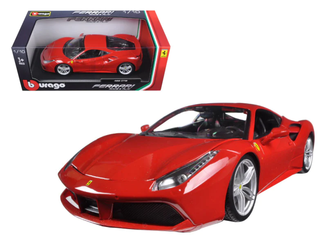 Ferrari 488 GTB Red 1/18 Diecast Model Car