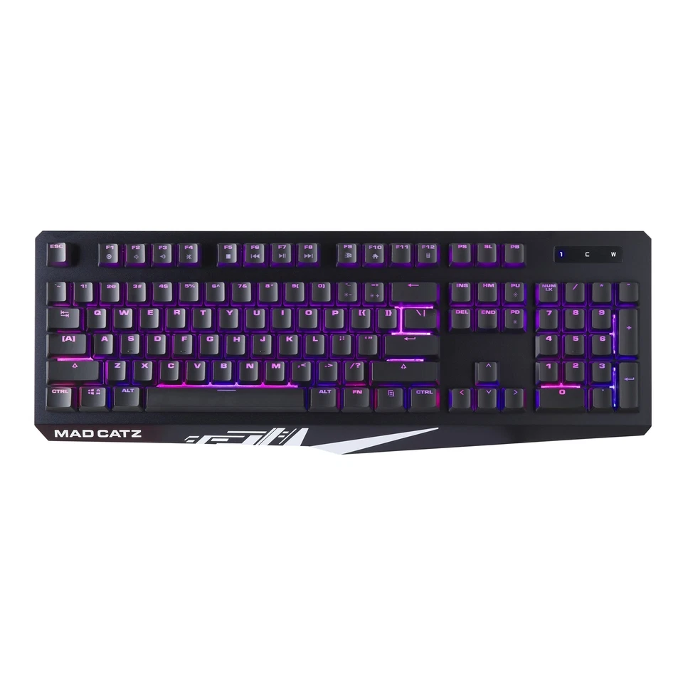 Mad Catz S.T.R.I.K.E. 2 Membrane RGB PC Gaming Keyboard 9 Variants of RGB Lights - Image 3 of 4
