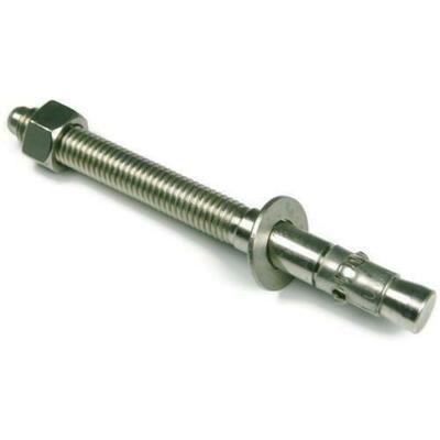 50 3/8''-16 X 6 1/2'' Wedge Anchors, 304 Stainless Steel