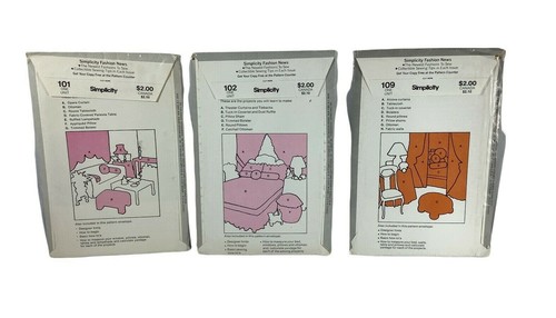 Vintage 1979 Simplicity House Sewing Pattern 101,102,109 Bedroom & Living Uncut - Picture 2 of 3