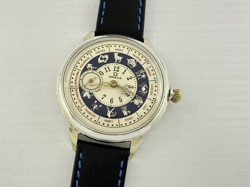 Omega Zodiac Antique 1916-1923 Swiss Amazing Art Deco Silver Watch CAL. 18LPB