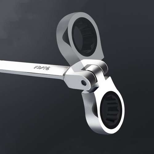 Llaves de trinquete estándar cabeza flexible extremo abierto SAE llave tensor flexible herramienta - Imagen 4 de 24