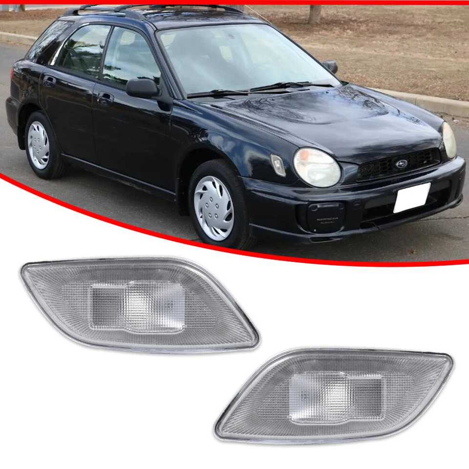 2x Luces marcadoras laterales de lente transparente estilo OE para 02-03 Subaru Impreza RS / TS / WRX Foto 2 de 4