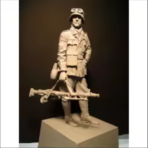 FIGURA DE RESINA 1/16 SEGUNDA GUERRA MUNDIAL Afrika Korps soldado de infantería sin pintar sin montar NUEVO - Imagen 6 de 12