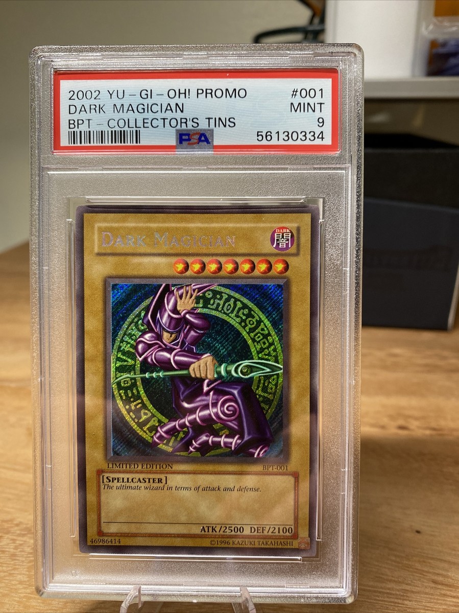 2002 Yugioh PSA 9 Dark Magician BPT-001 Secret Rare Card NEW CERT