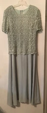 ASPEED Size X Large Mint Green Lace Mother of the Bride Dress