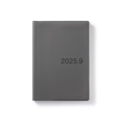 Muji Monday start Monthly/Weekly Schedule book Starting August 2025,A5,Dark gray