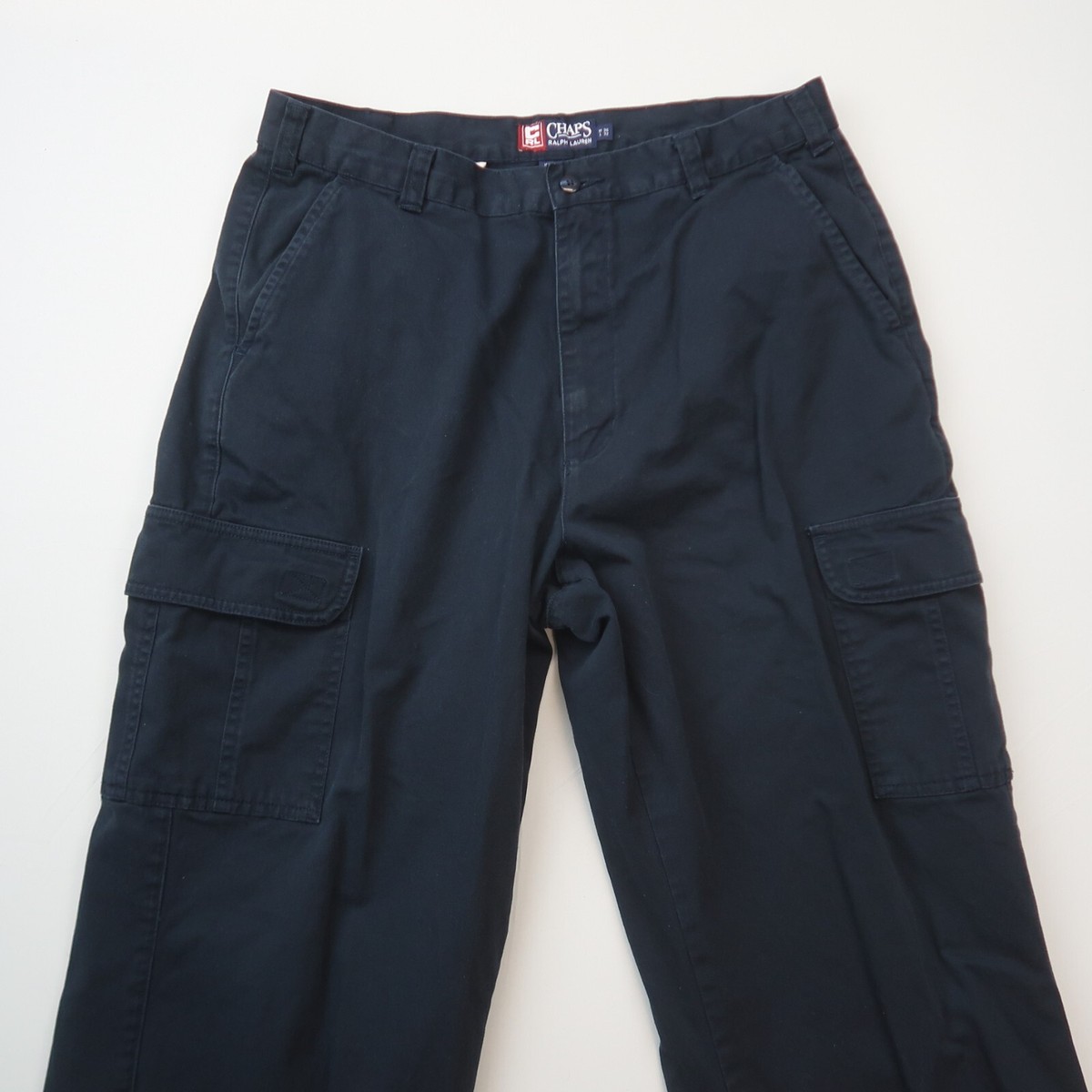 CHAPS Ralph Lauren Cargo Pants Mens 36 x 32 Blue Relaxed