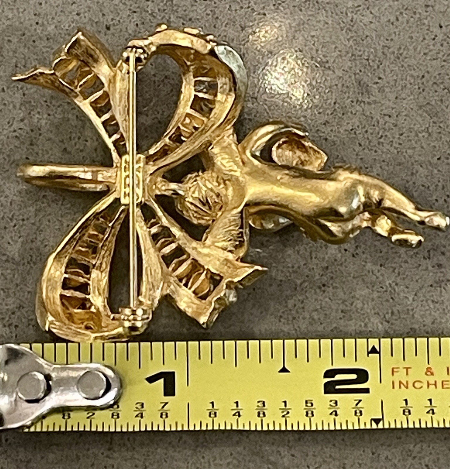 Camrose & Kross JBK Jacqueline Bouvier Kennedy Angel Cherub Pendant Brooch Pin