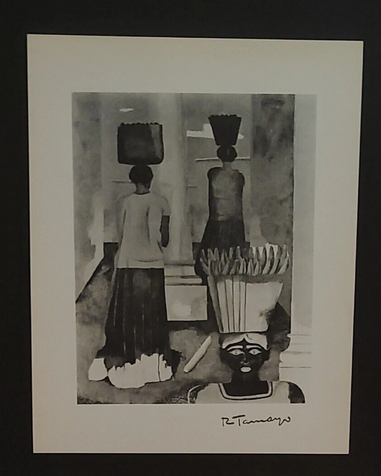 🔥RUFINO TAMAYO | Vintage 1947 Firmado | Litografía Offset Montada y Enmarcada | Foto 2 de 3