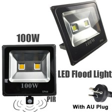 100W LED Flood Light Outdoor IP66 AU Plug Cool/Warm White Garden Floodlight