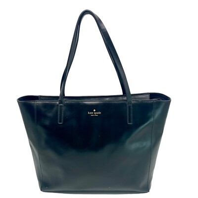 Kate Spade Black Leather Tote Bag