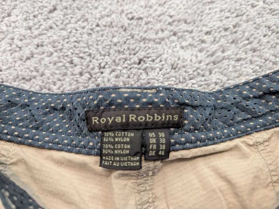 Royal Robbins Chino Shorts Mens 30 Beige Zip Pockets Casual - Image 2 of 4