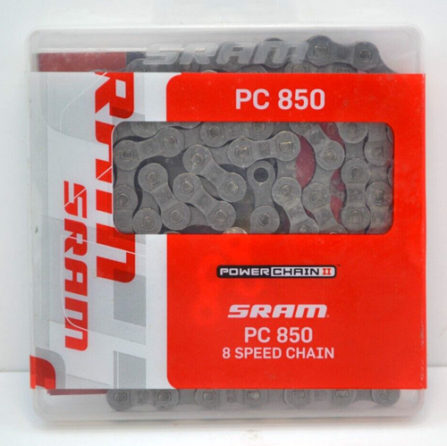 SRAM PC-850 Chain 6, 7, 8 Speed - 114 Link - Gray - Fits Shimano - Free Shipping