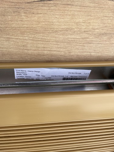 Sunwood 50mm slat Faux Wood Venetian Blinds.width 1535,Drop,1420mm ,Oak.Lot31 - Picture 10 of 11