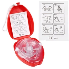 CPR Mask with One-Way Valve - Reusable Breathing Barrier for First Aid