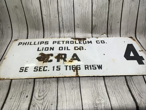 Vintage Phillips Petroleum Co. Sign Porcelain