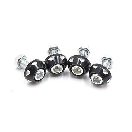  4Pcs Aluminum Alloy Decorative License Plate Bolt Screw for Car Black - Picture 1 of 4