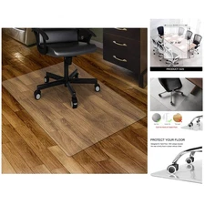 Durable PVC Chair Mat 36x48 for Wood & Tile Floors - Safe and Ergonomic