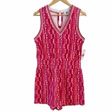 Y2K Juicy Couture Romper Terry Cloth Logo Shorts Hot Pink Purple NEW Medium 90 s