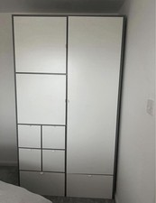 IKEA VISTHUS Wardrobe - Grey/White - Modern Storage Solution - Great Condition