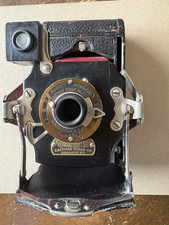KODAK Camera No. 1-A Folding Pocket Automatic Red Bellows UNTESTED Free Ship