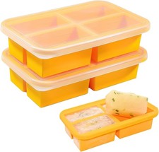 2 Pack Extra Large Soup Containers for Freezing, Silicone Cube Soup Freezer Mou