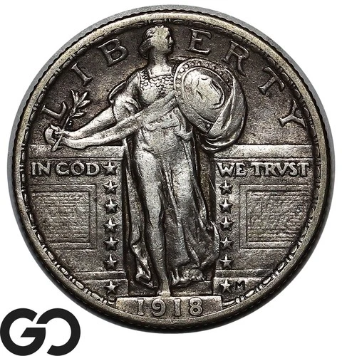 1918 Standing Liberty Quarter, AU