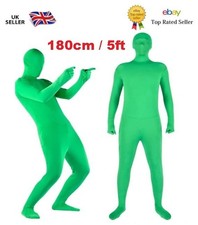 Green Morph Suit Costume Adult Full Body Spandex Zentai Invisible Fancy Dress ?