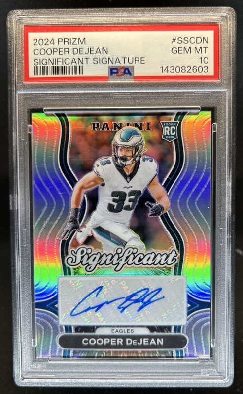 2024 Panini Prizm Cooper DeJean Significant Signatures RC Auto #SS-CDN PSA 10