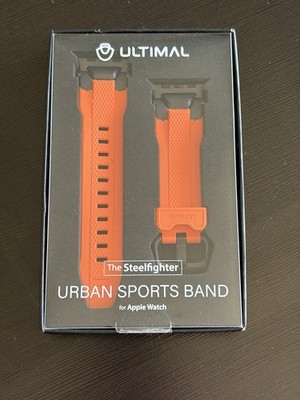 Ultimal Urban Orange Black Sports Band New Open Box Compatible With Apple Watch