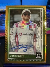 2025 Panini Donruss NASCAR Prizm Autograph Conor Daly #7 Sam Hunt Racing /10