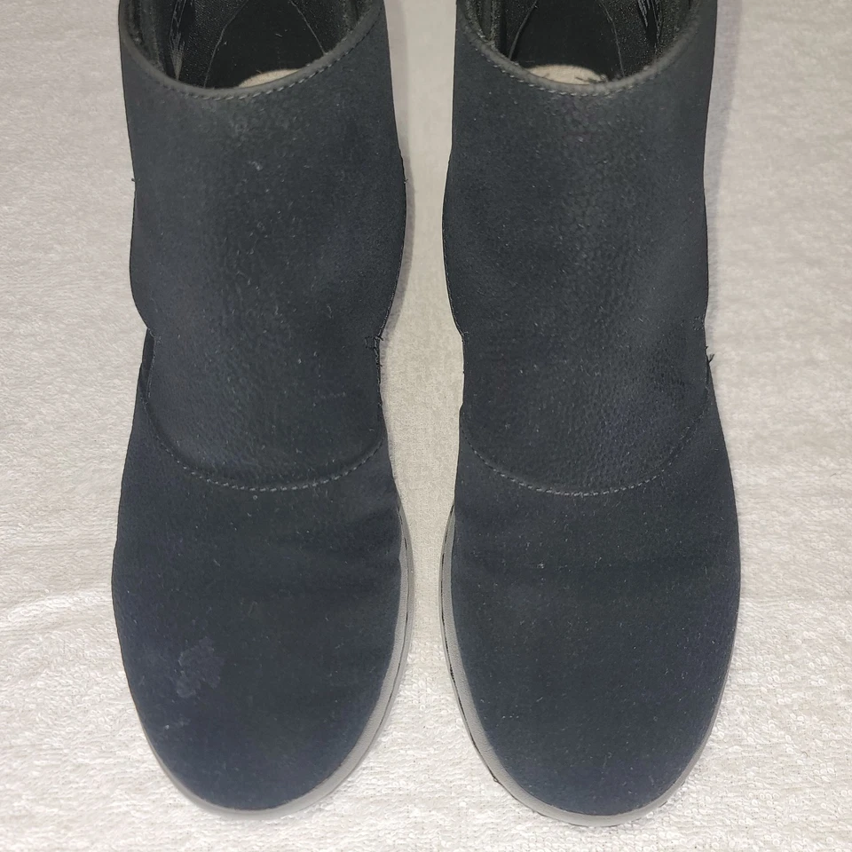 Clarks Cloud Steppers Botas Negro Gamuza 2X Gancho Lazo Para Mujer Talla 7M Cojín Suave Foto 4 de 4